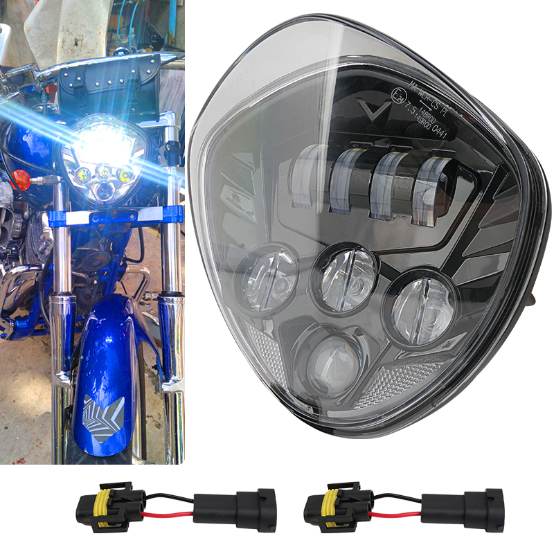 Black LED Motorcycle Headlight - Crossfit Victory ulasan dan harga