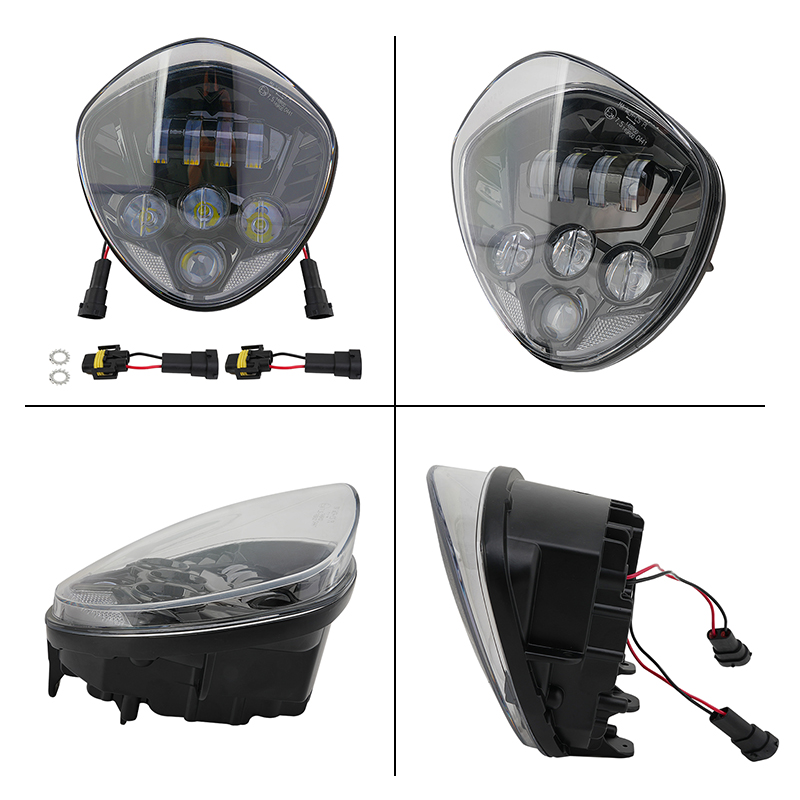Black LED Motorcycle Headlight - Crossfit Victory ulasan dan harga